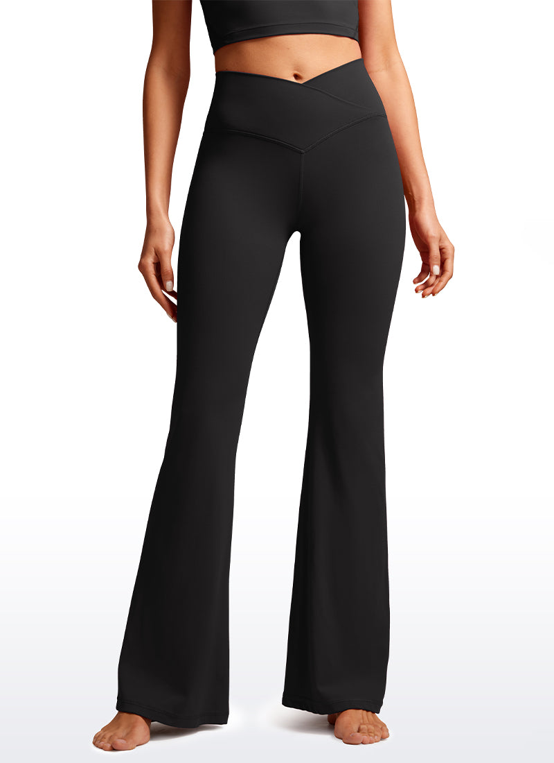 CRZ YOGA Legging Wanita dengan Motif " Butterluxe " V-Crossover, Pinggang Tinggi, dan Potongan Melebar Ukuran 29