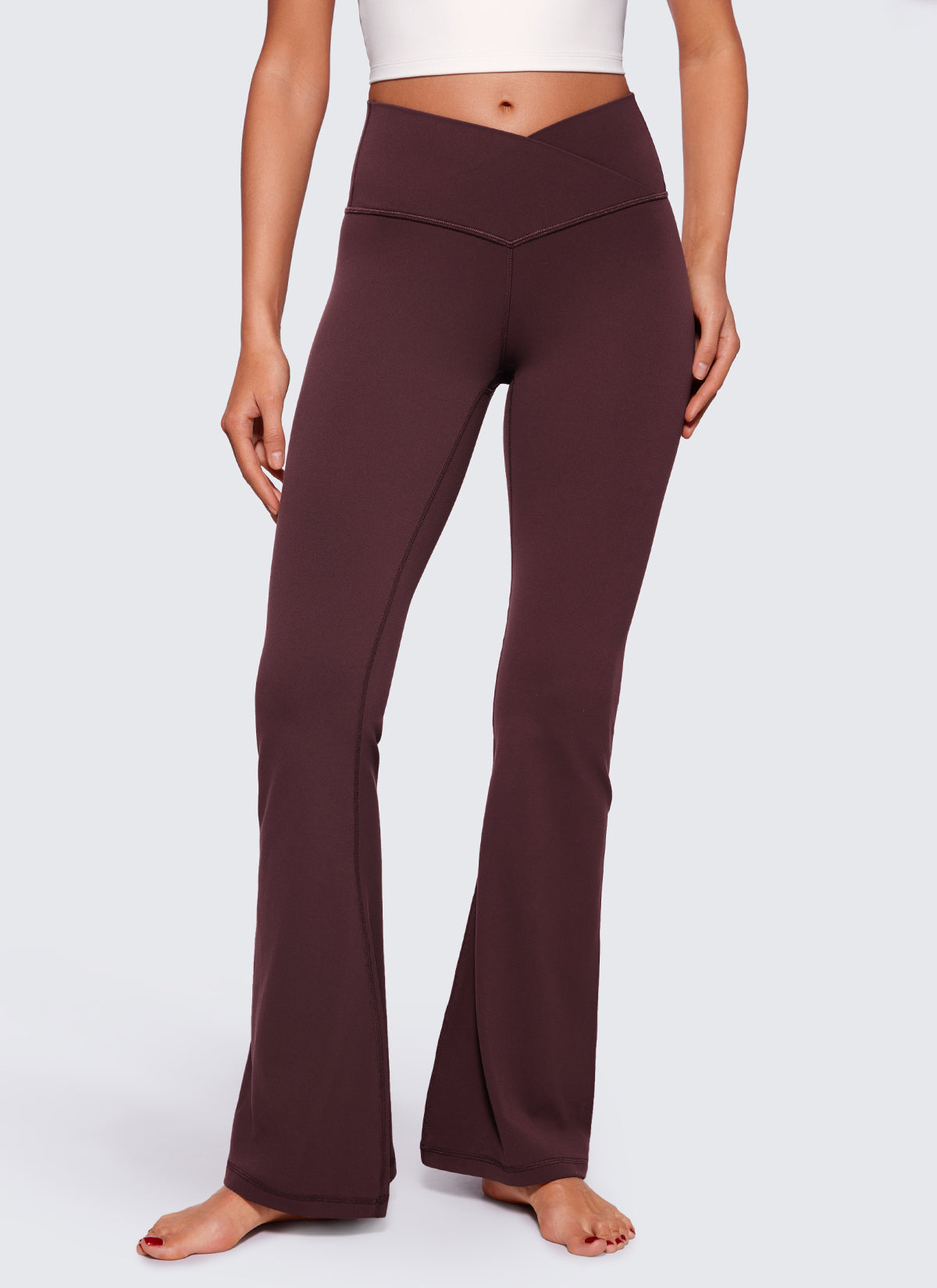 CRZ YOGA Legging Wanita dengan Motif " Butterluxe " V-Crossover, Pinggang Tinggi, dan Potongan Melebar Ukuran 29