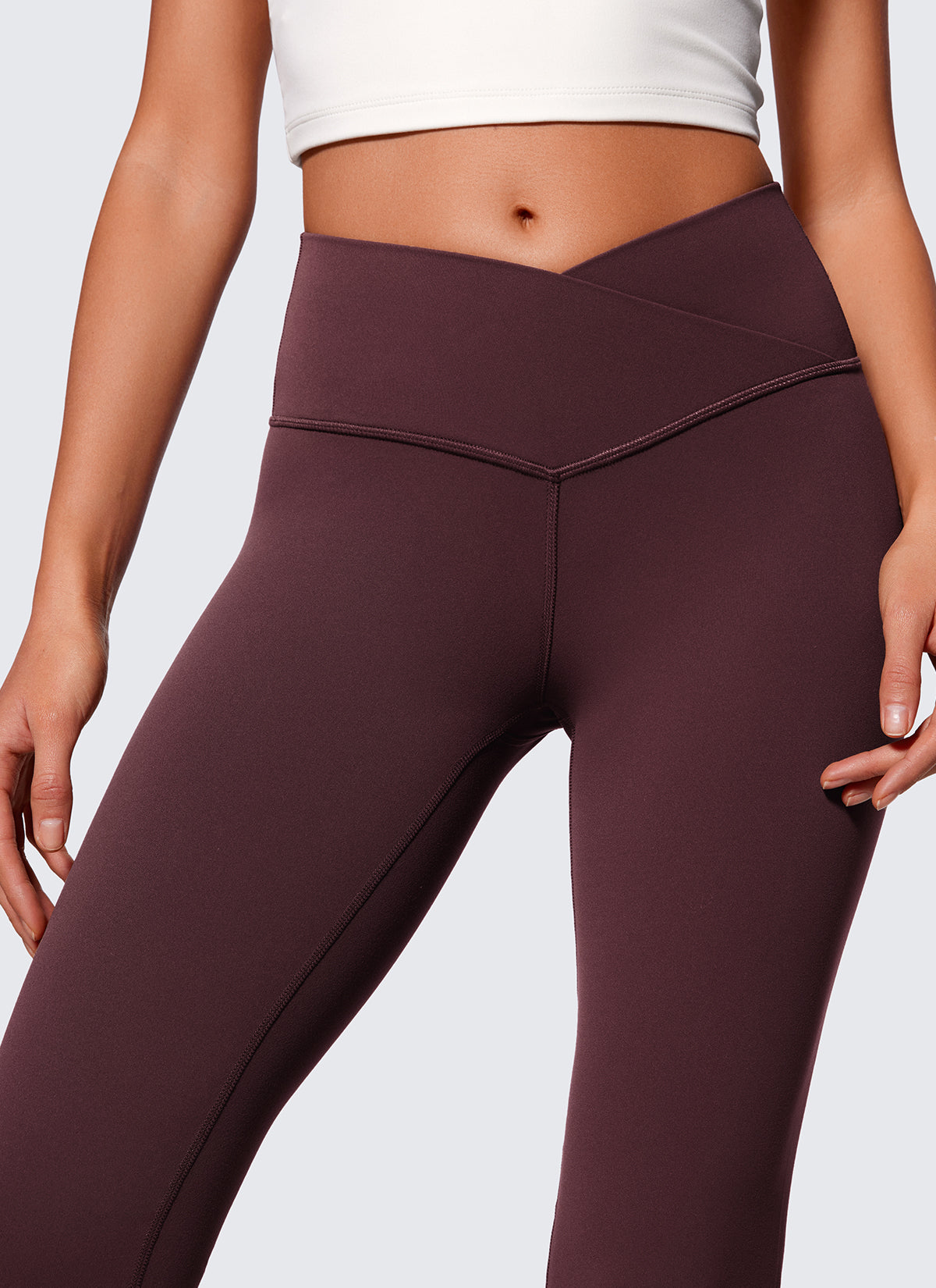 CRZ YOGA Legging Wanita dengan Motif " Butterluxe " V-Crossover, Pinggang Tinggi, dan Potongan Melebar Ukuran 29