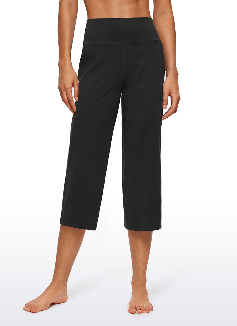 CRZ YOGA Celana Panjang Wanita Butterluxe High Rise Wide Leg dengan Saku 58 cm Black
