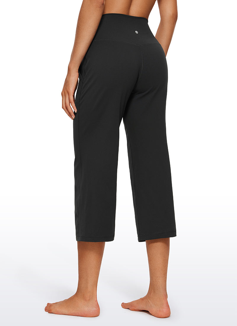 CRZ YOGA Celana Panjang Wanita Butterluxe High Rise Wide Leg dengan Saku 58 cm Black