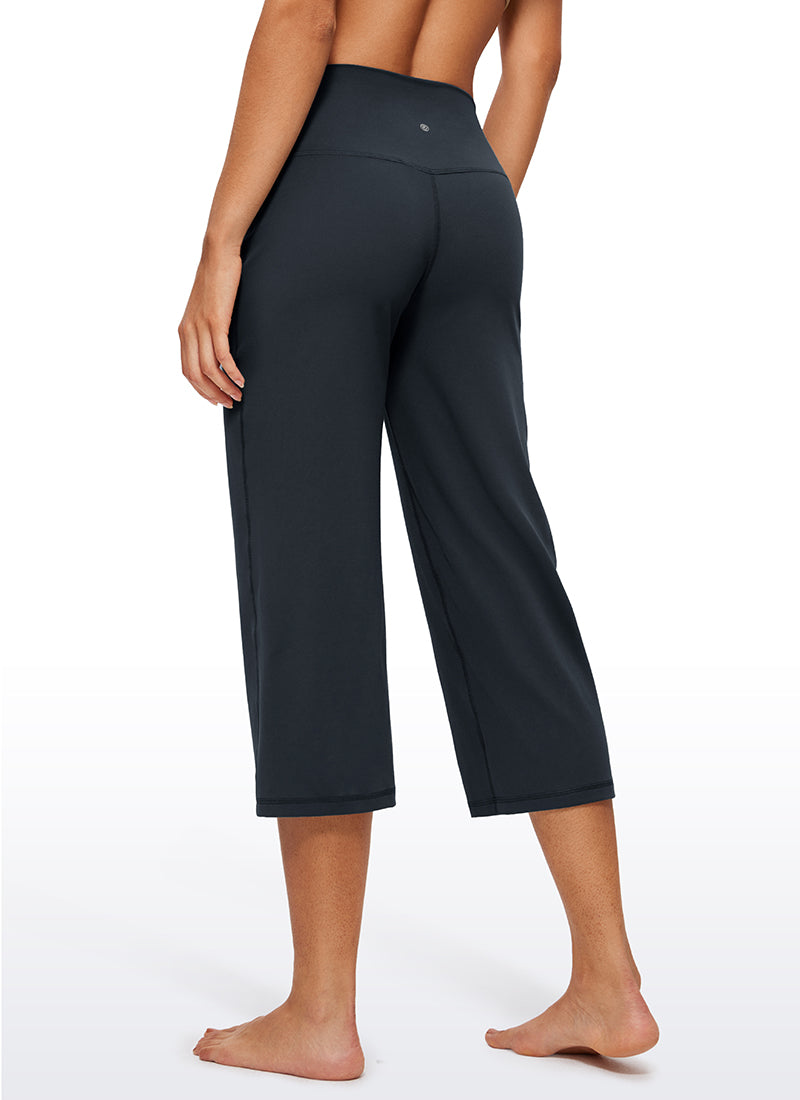 CRZ YOGA Celana Wanita Model " Butterluxe " Pinggang Tinggi dan Kaki Lebar dengan Saku, 23'' True Navy