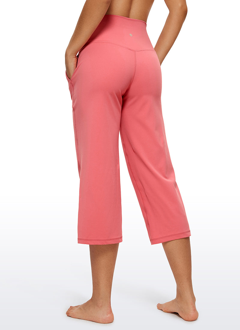 CRZ YOGA Celana Wanita Model " Butterluxe " dengan Pinggang Tinggi dan Kaki Lebar, Dilengkapi Saku, 23'' Warna Raspberry Sorbet