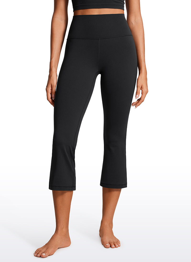 Butterluxe Legging Pinggang Tinggi, Berbentuk Melebar, Kaki Lebar, Model Bootcut, dengan Saku, Ukuran 23