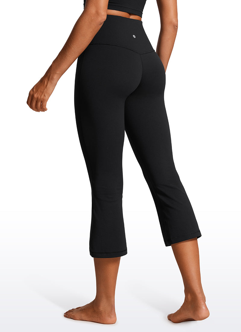 Butterluxe Legging Pinggang Tinggi, Berbentuk Melebar, Kaki Lebar, Model Bootcut, dengan Saku, Ukuran 23