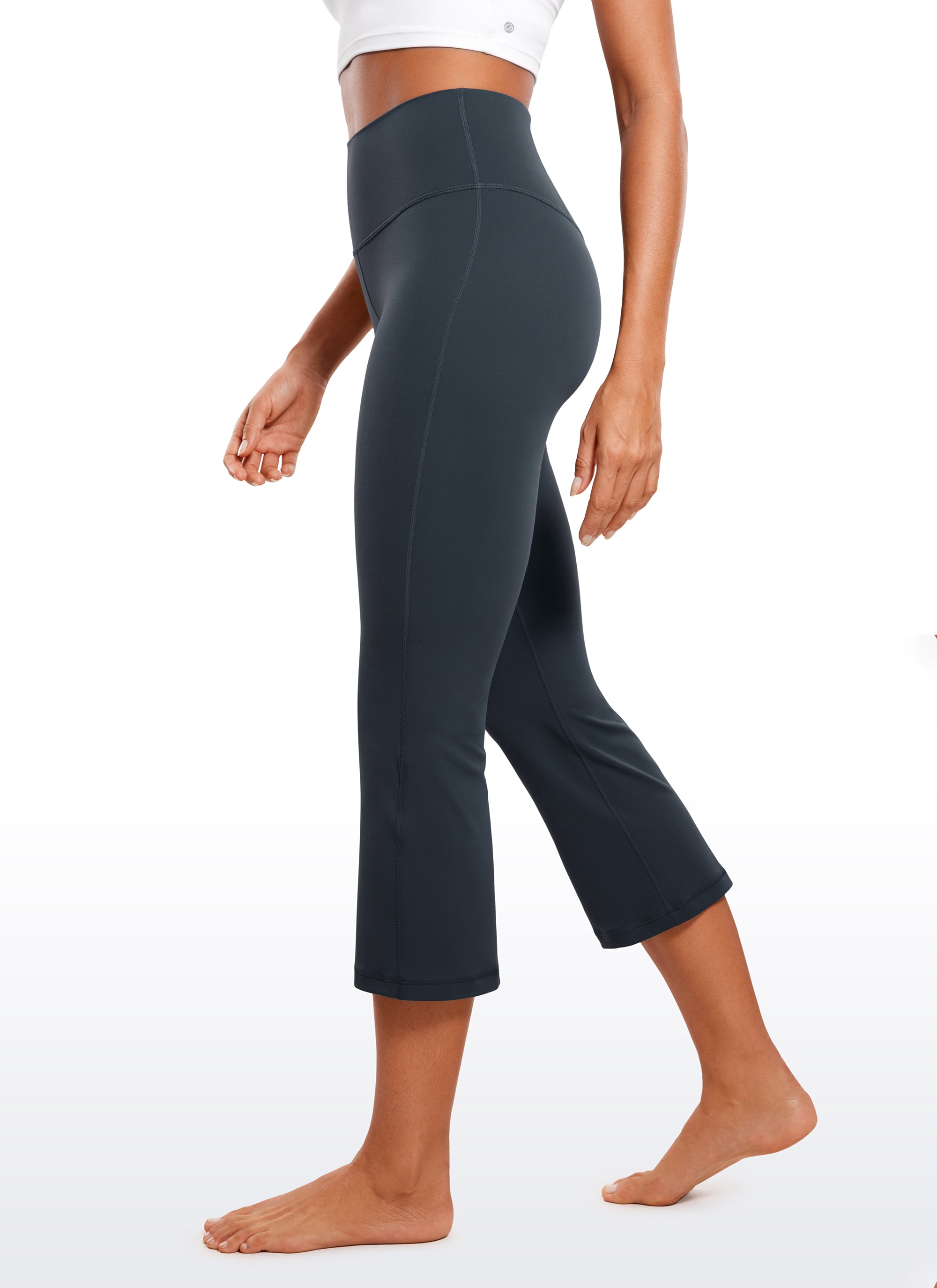 Butterluxe Legging Pinggang Tinggi, Berbentuk Melebar, Kaki Lebar, Model Bootcut, dengan Saku, Ukuran 23