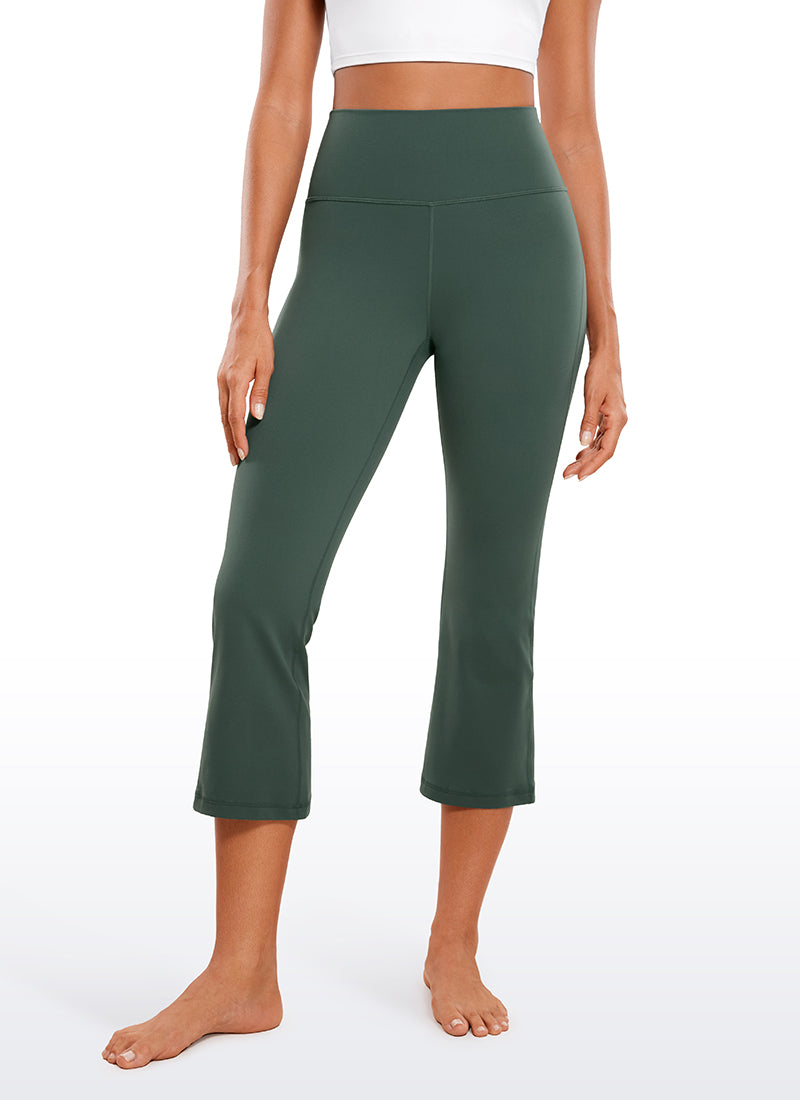 Butterluxe Legging Pinggang Tinggi, Berbentuk Melebar, Kaki Lebar, Model Bootcut, dengan Saku, Ukuran 23