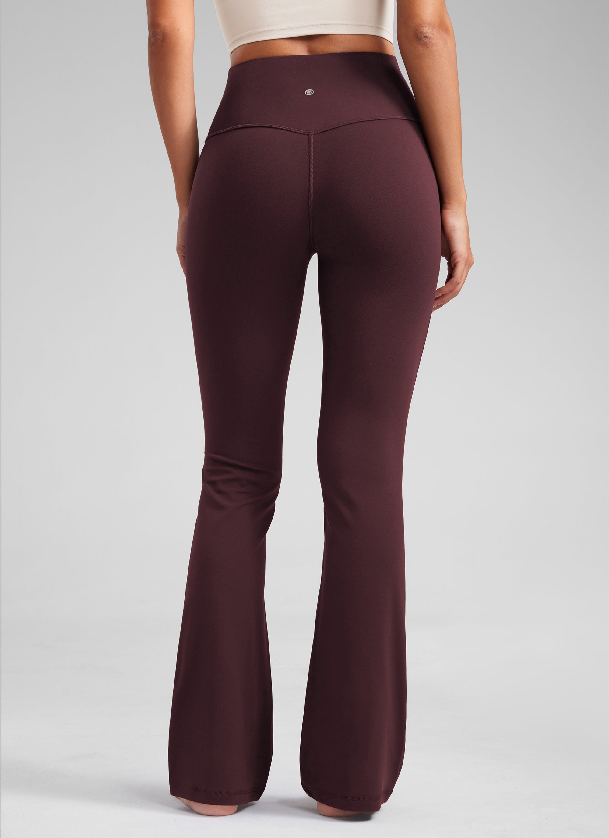 Butterluxe Legging Pinggang Tinggi, Berbentuk Melebar, Kaki Lebar, Model Bootcut, dengan Saku, Ukuran 33
