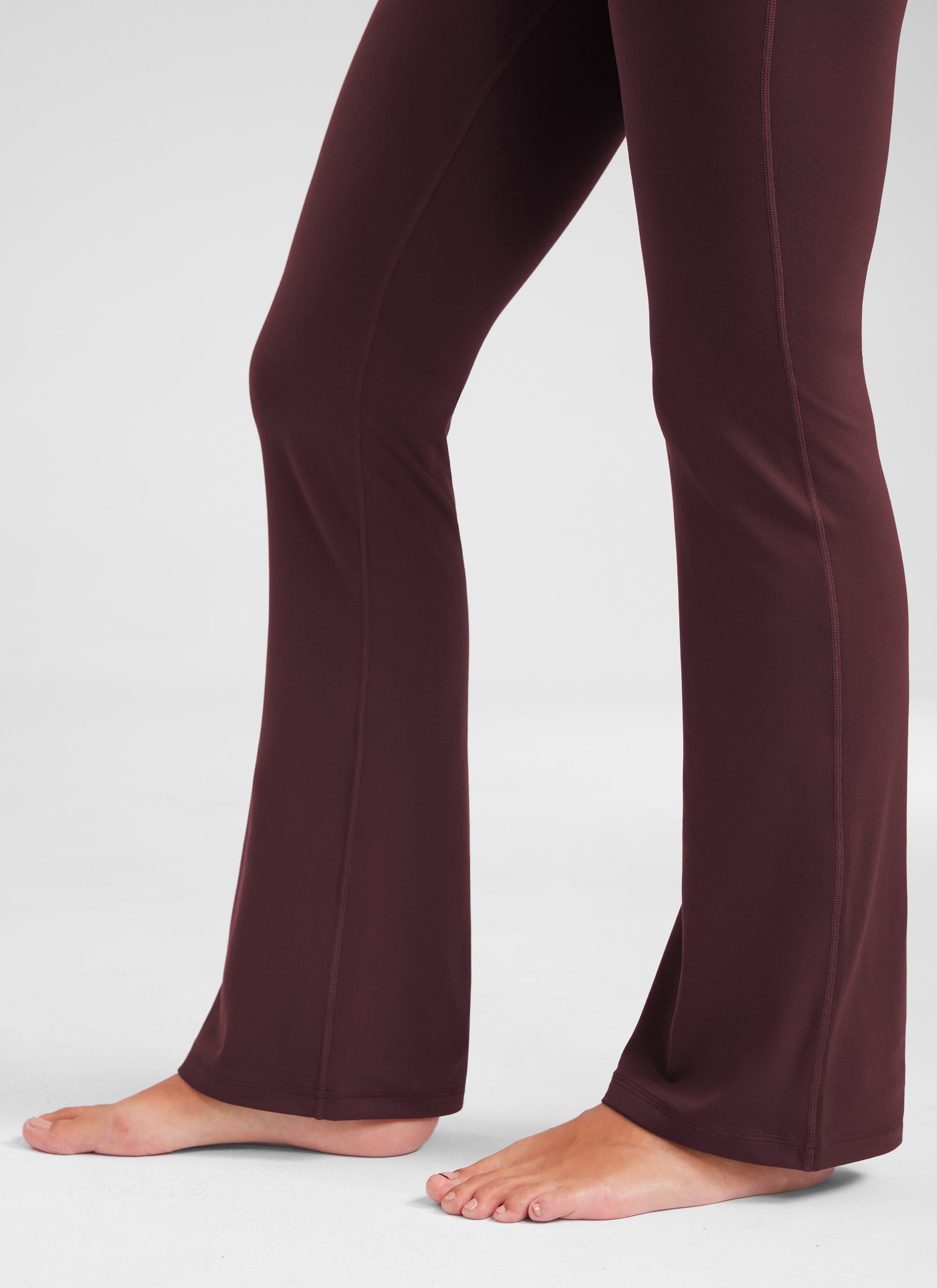 Butterluxe Legging Pinggang Tinggi, Berbentuk Melebar, Kaki Lebar, Model Bootcut, dengan Saku, Ukuran 33
