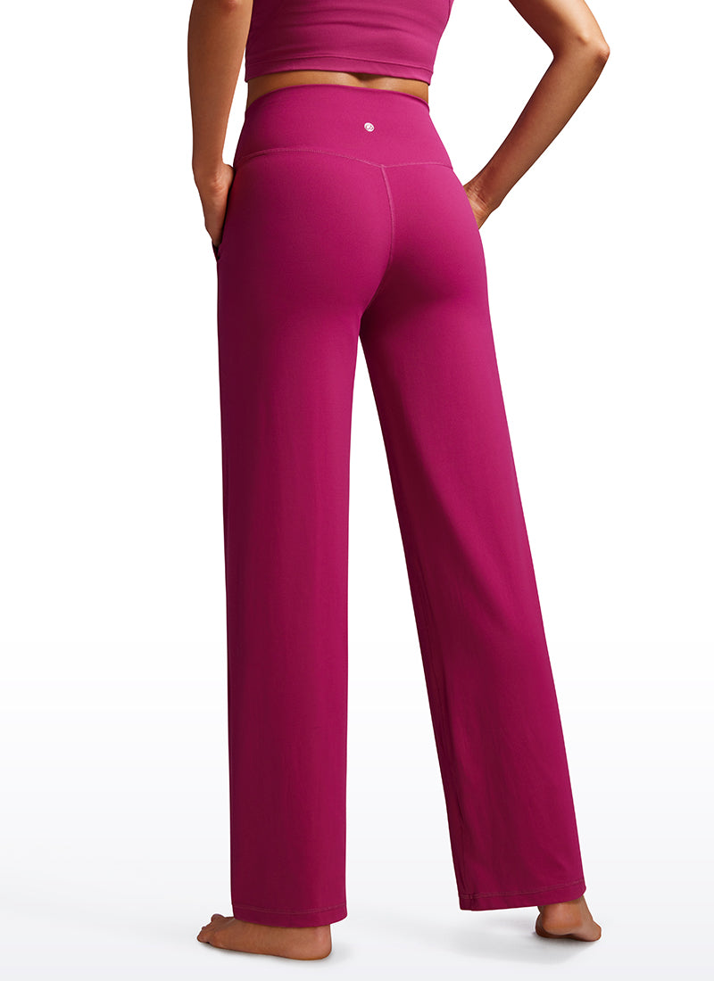CRZ YOGA Celana Panjang Wanita Butterluxe High Rise Wide Leg dengan Saku 79 cm Magenta Purple