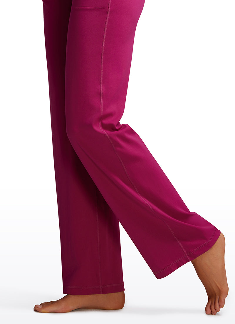 CRZ YOGA Celana Panjang Wanita Butterluxe High Rise Wide Leg dengan Saku 79 cm Magenta Purple