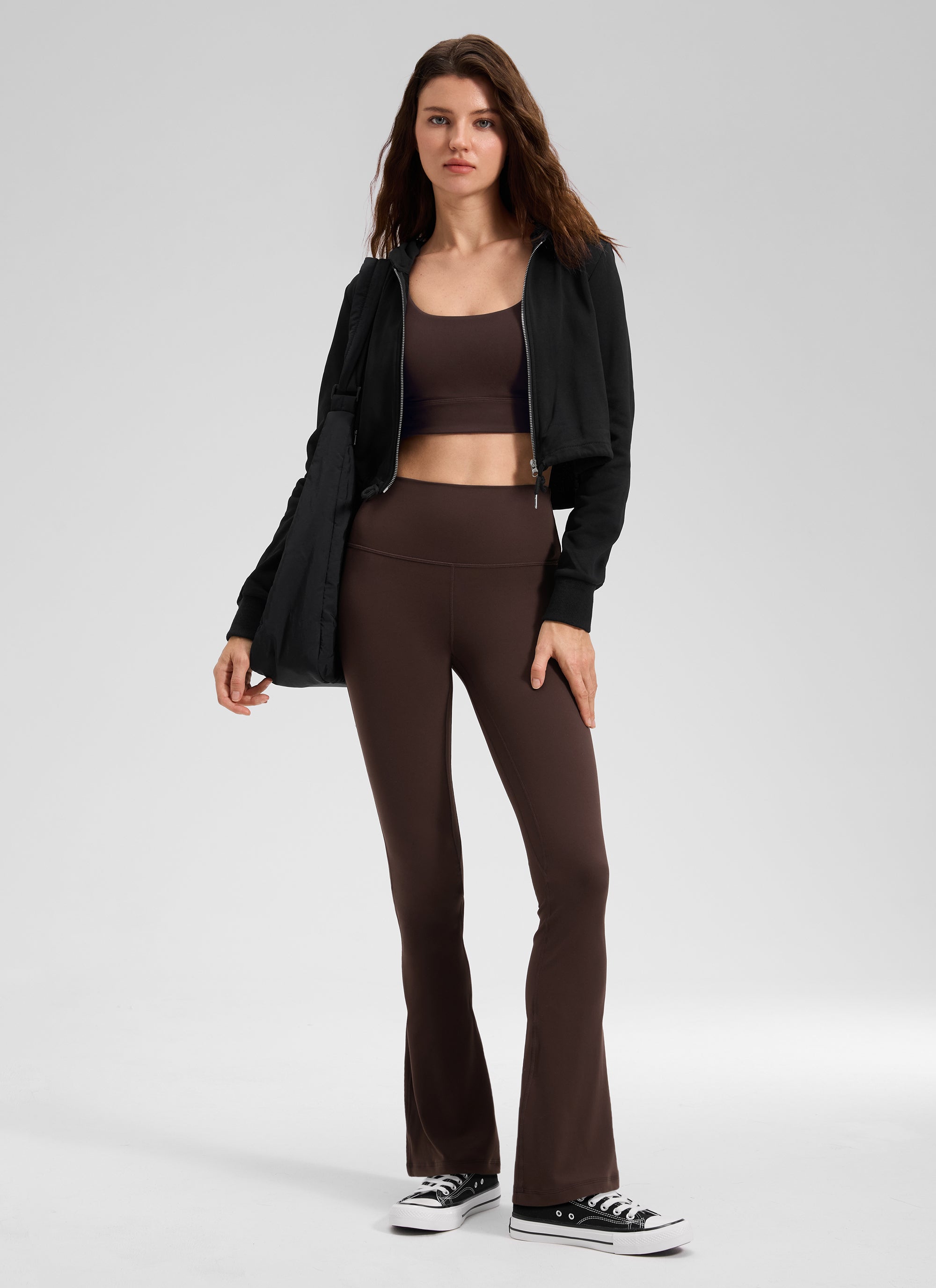 CRZ YOGA Wanita Butterluxe  Legging Mini Berpinggang Tinggi dengan Saku dan Potongan Kaki Melebar 30