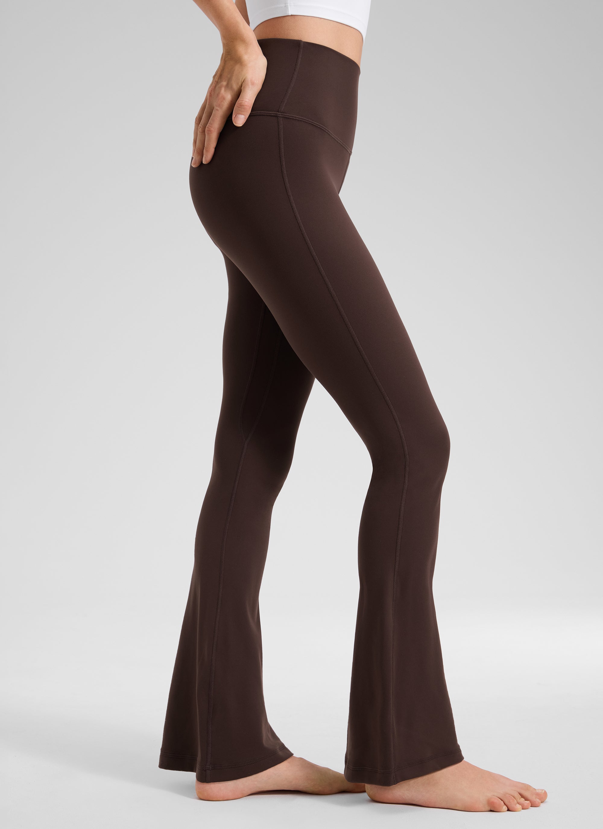 CRZ YOGA Wanita Butterluxe  Legging Mini Berpinggang Tinggi dengan Saku dan Potongan Kaki Melebar 30
