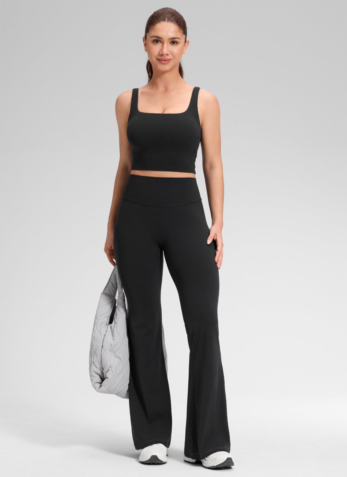 CRZ YOGA Legging Wanita Softretch Pinggang Tinggi Tanpa Jahitan Depan dengan Potongan Melebar Ukuran 29