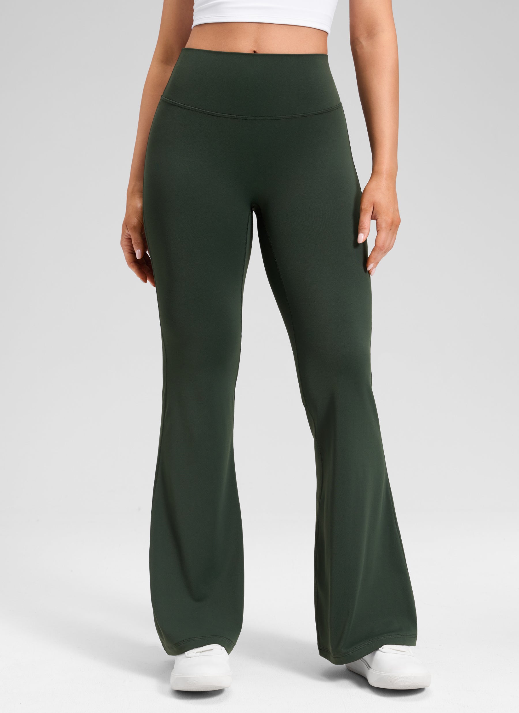 CRZ YOGA Legging Wanita Softretch Pinggang Tinggi Tanpa Jahitan Depan dengan Potongan Melebar Ukuran 29