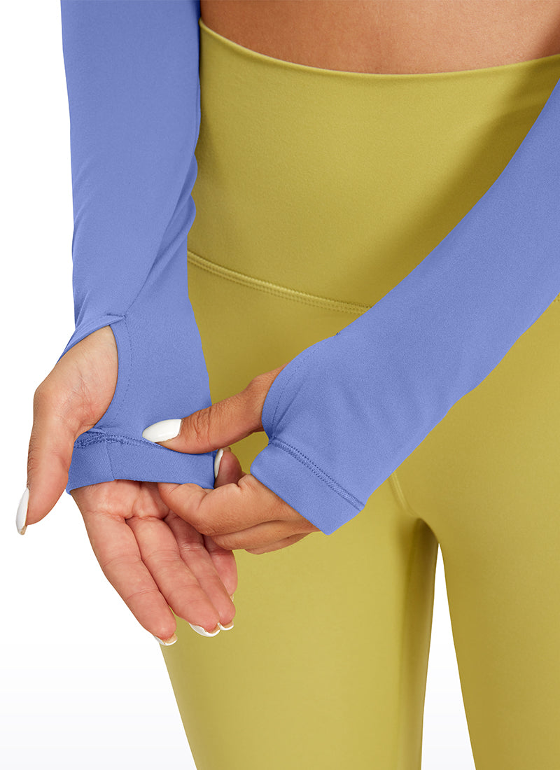 CRZ YOGA Legging yoga lengan panjang Butterluxe untuk wanita Wild Indigo